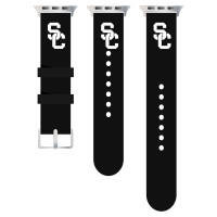 USC Trojans Black SC Interlock Silicone Apple Watch Strap 42/44mm